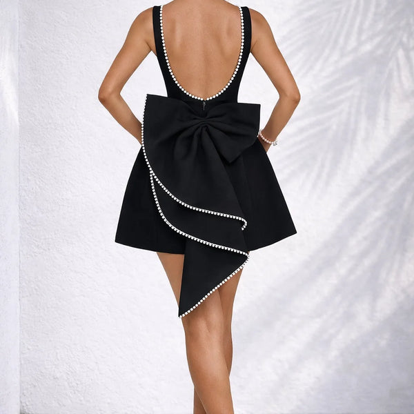 Robe trapèze dos nu Noir / S