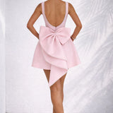Robe trapèze dos nu Rose / S